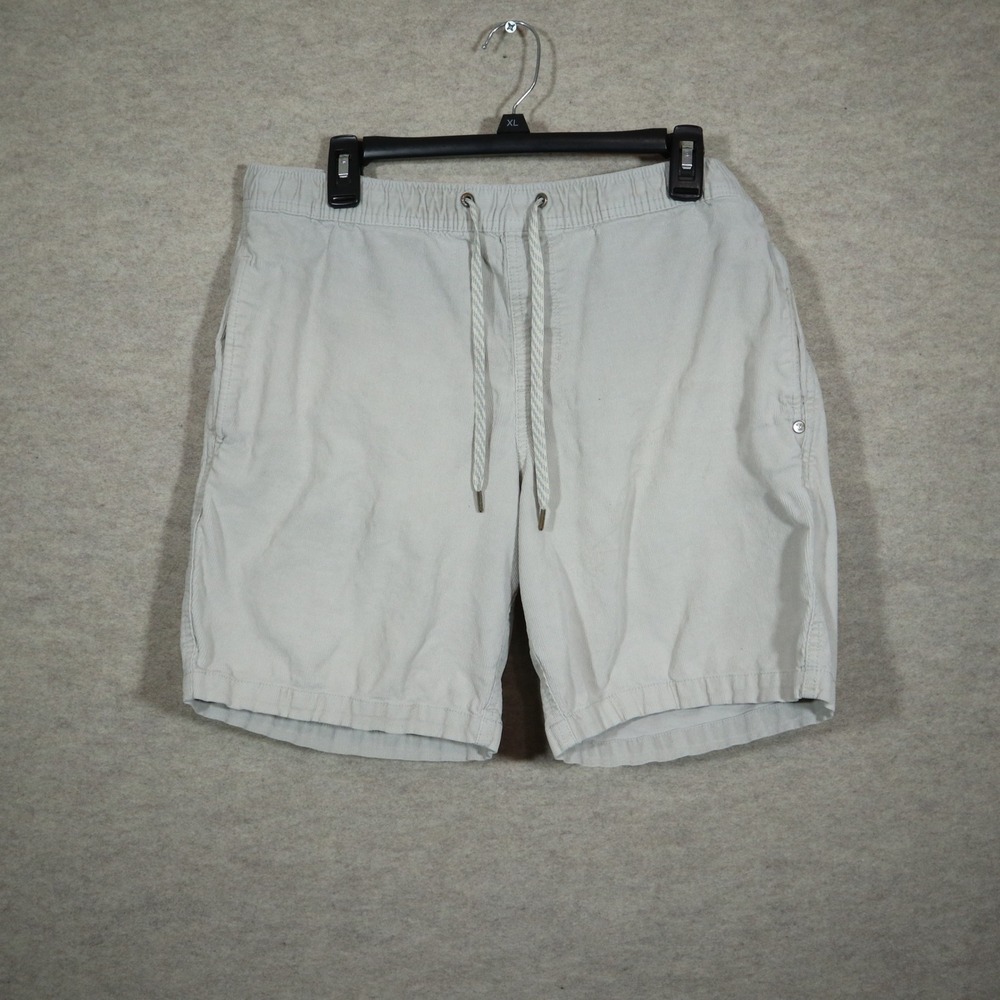 Vuori Shorts XL Corduroy Grey Modern Coastal Drawstring Elastic Waist Shorts